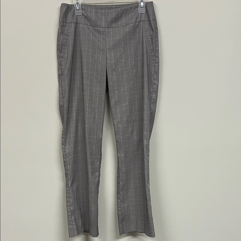 #72 Le Chateau Grey and Pink Plaid Pants